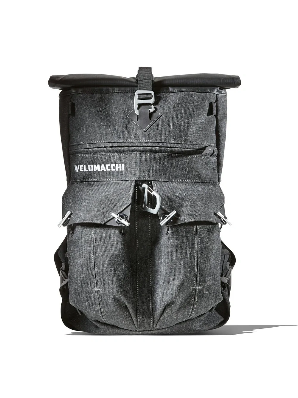 Velomacchi Speedway 28L Roll Top Motorcycle Backpack Waterproof Charcoal Gray
